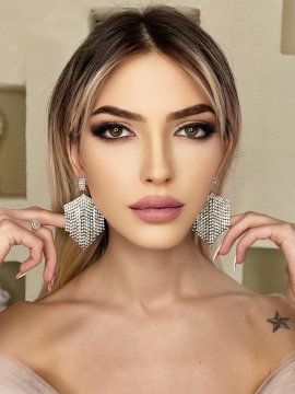 Geniş Sarkıntılı Gelin Küpesi